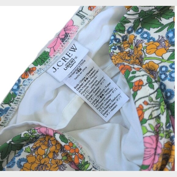 J Crew Womens One Piece Swimsuit in Mini Floral Walk Size 4 - Picture 4 of 6